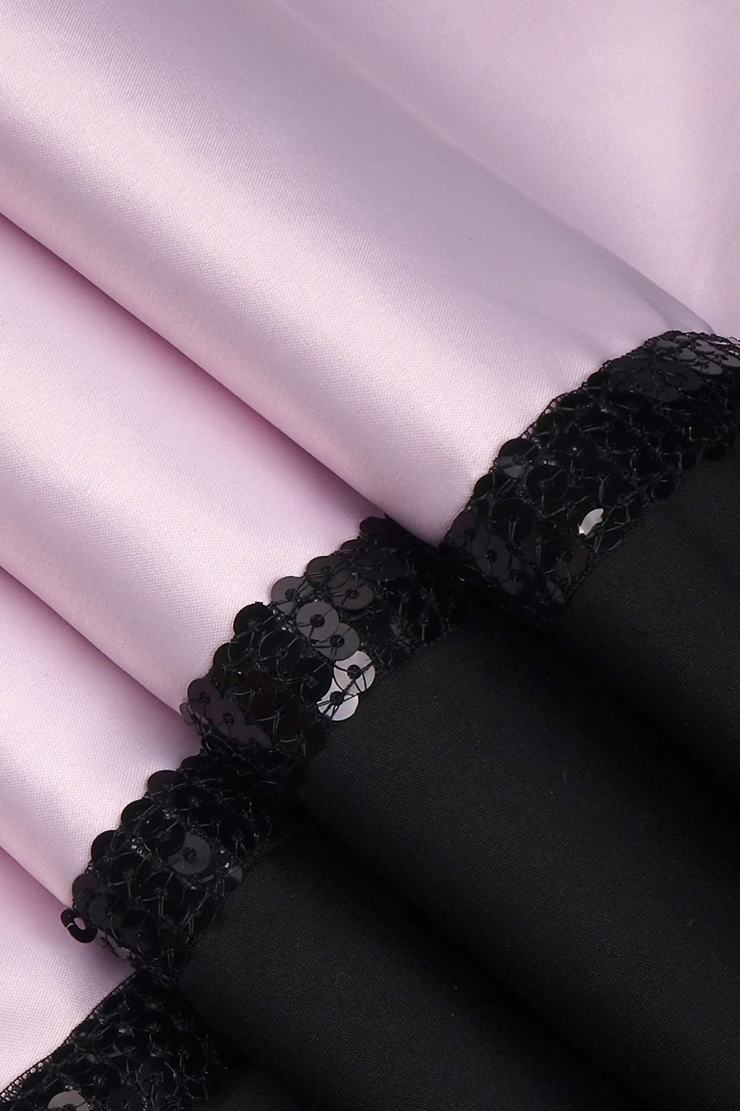 Black And Pink Sequin Maxi Dress