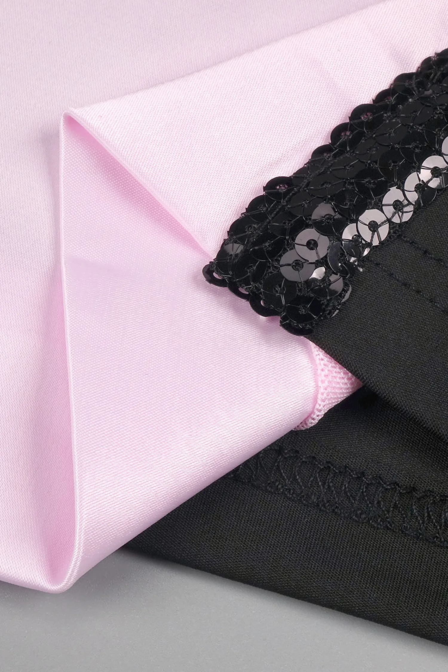 Black And Pink Sequin Maxi Dress