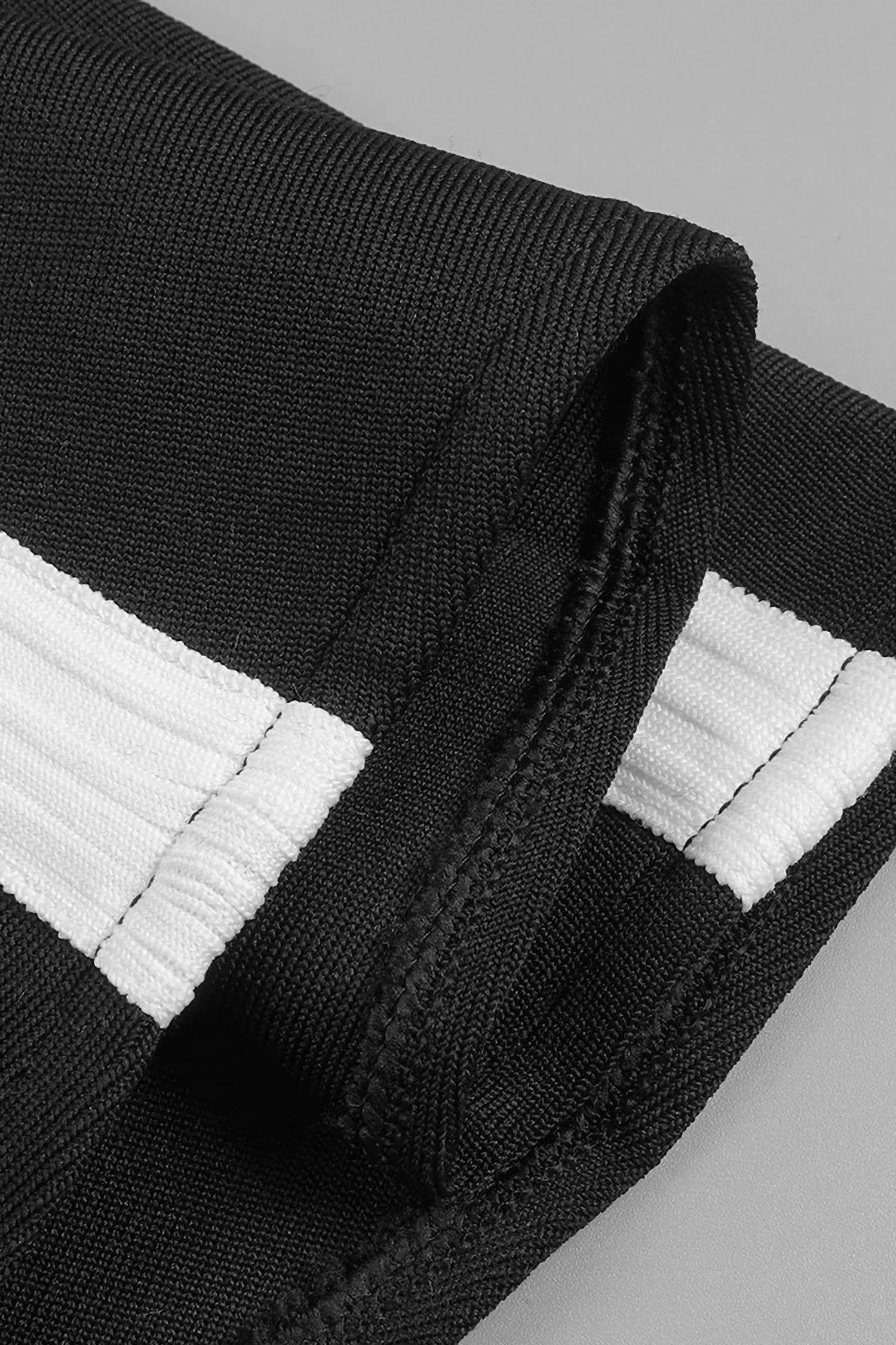 Black And White Halter Skater Dress