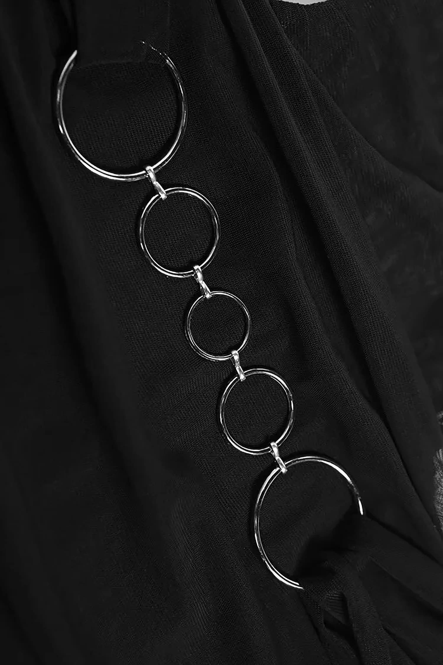 Black Backless Ruffle Mini Dress