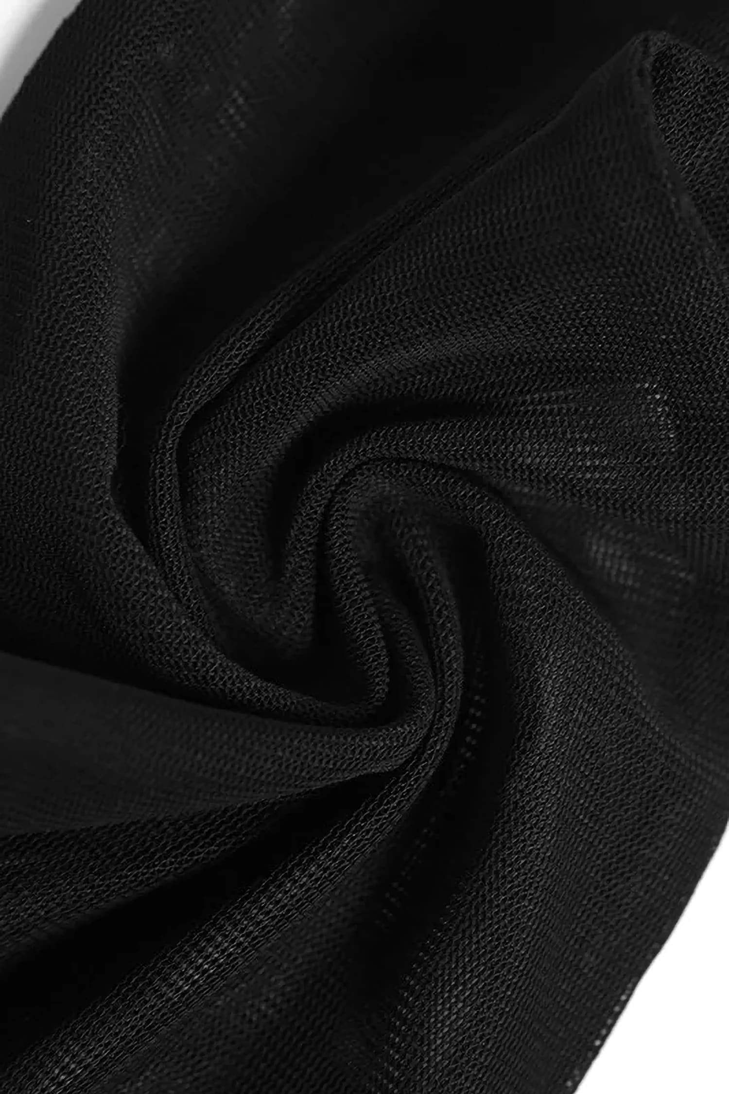 Black Backless Ruffle Mini Dress