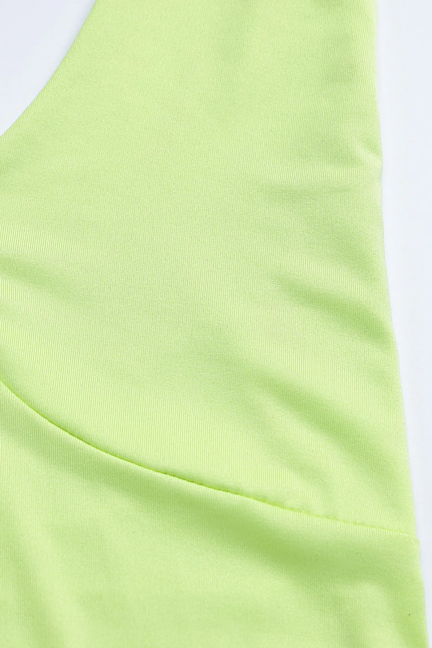 Green Ruffle Split Maxi Dress