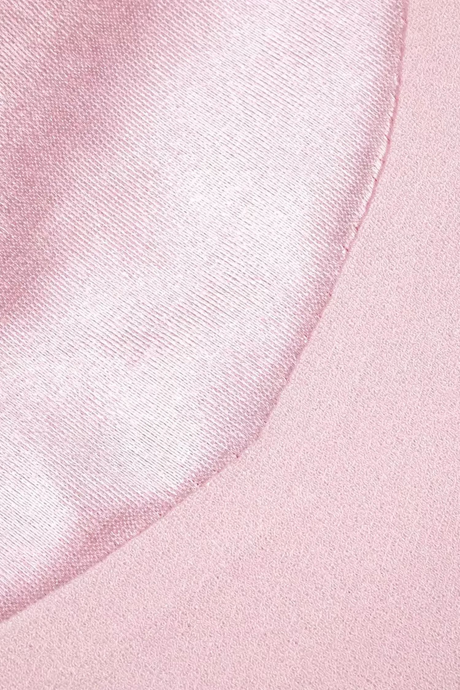 Pink High Neck Bodysuit Maxi Dress