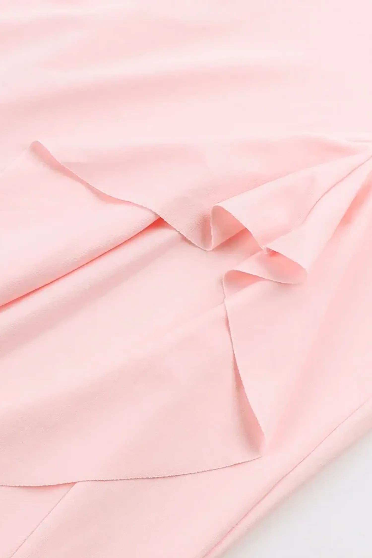 Pink V-Neck Slit Maxi Dress