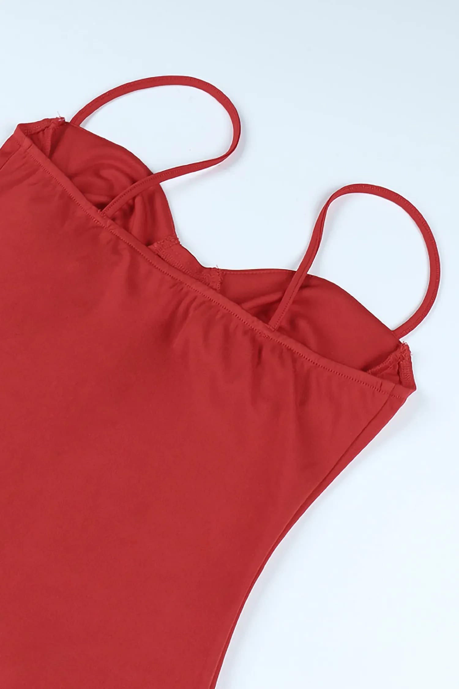 Red Spaghetti Strap A-Line Mini Dress