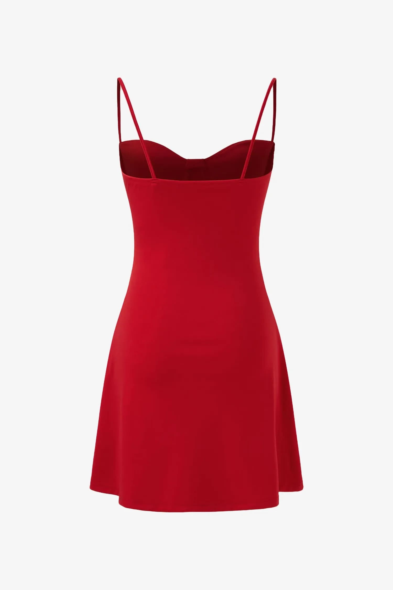 Red Spaghetti Strap A-Line Mini Dress