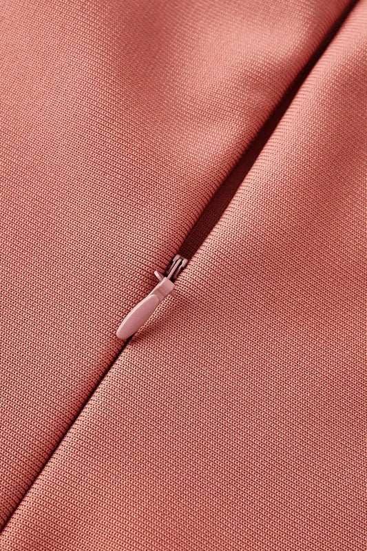 Rose Gold Halter Fringe Maxi Dress Dress