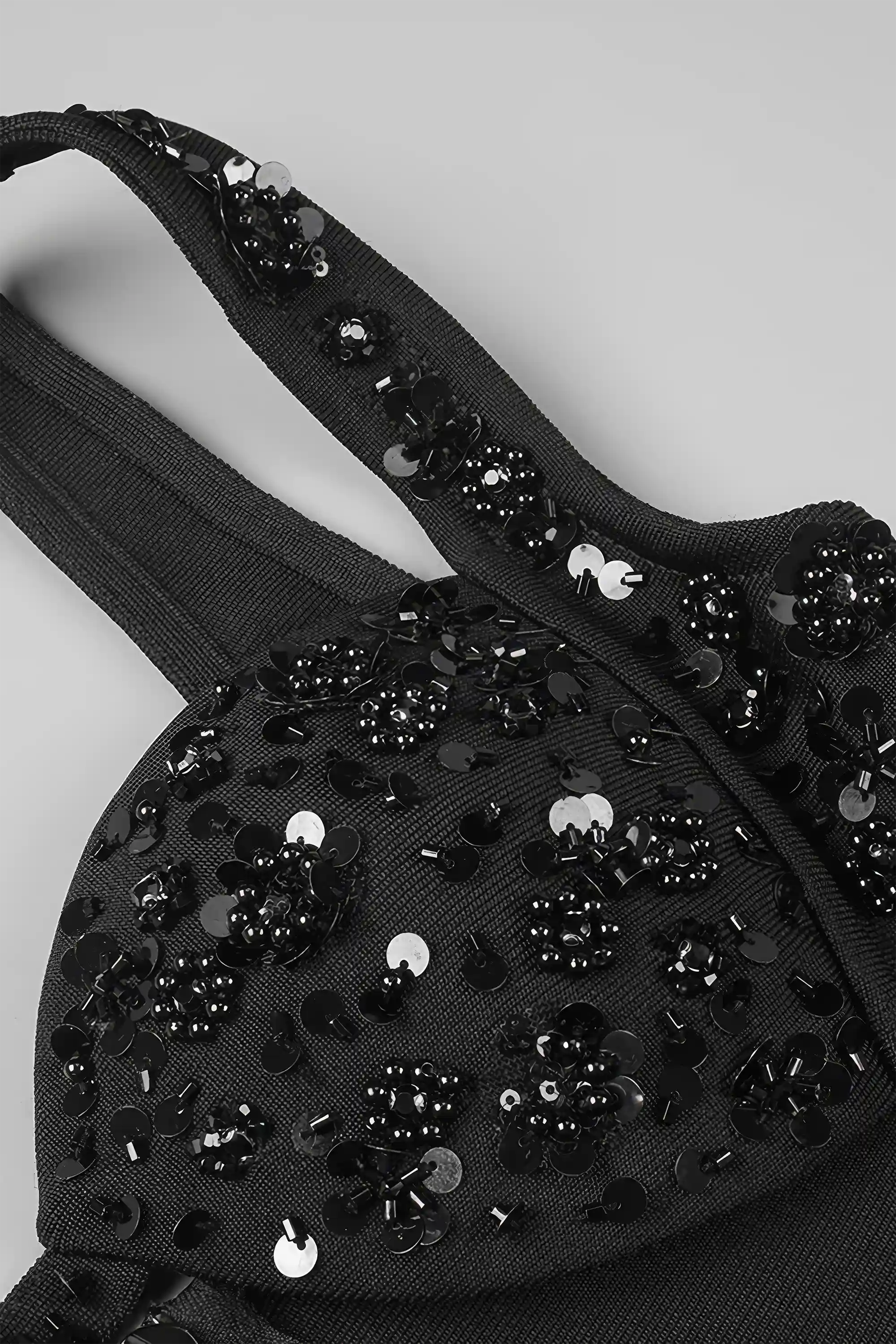 Black Sequin Cutout Maxi Dress Dress