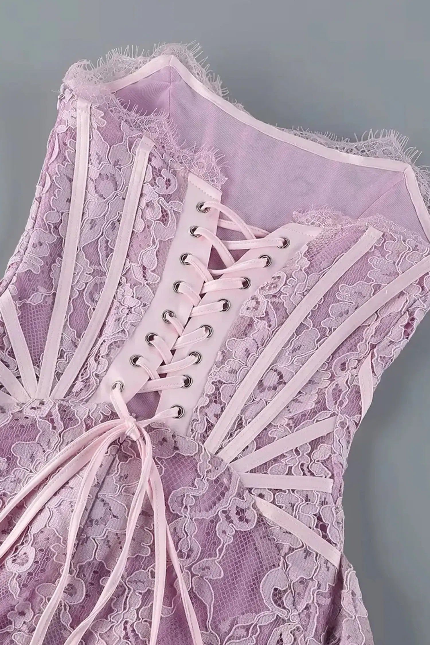 Strapless Pink Corset Mini Ruched Dress Dress