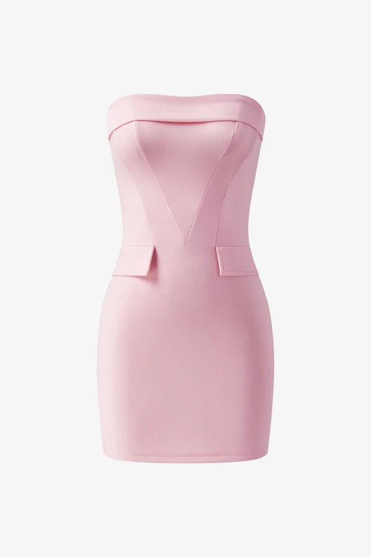 Strapless Pink Mini Dress