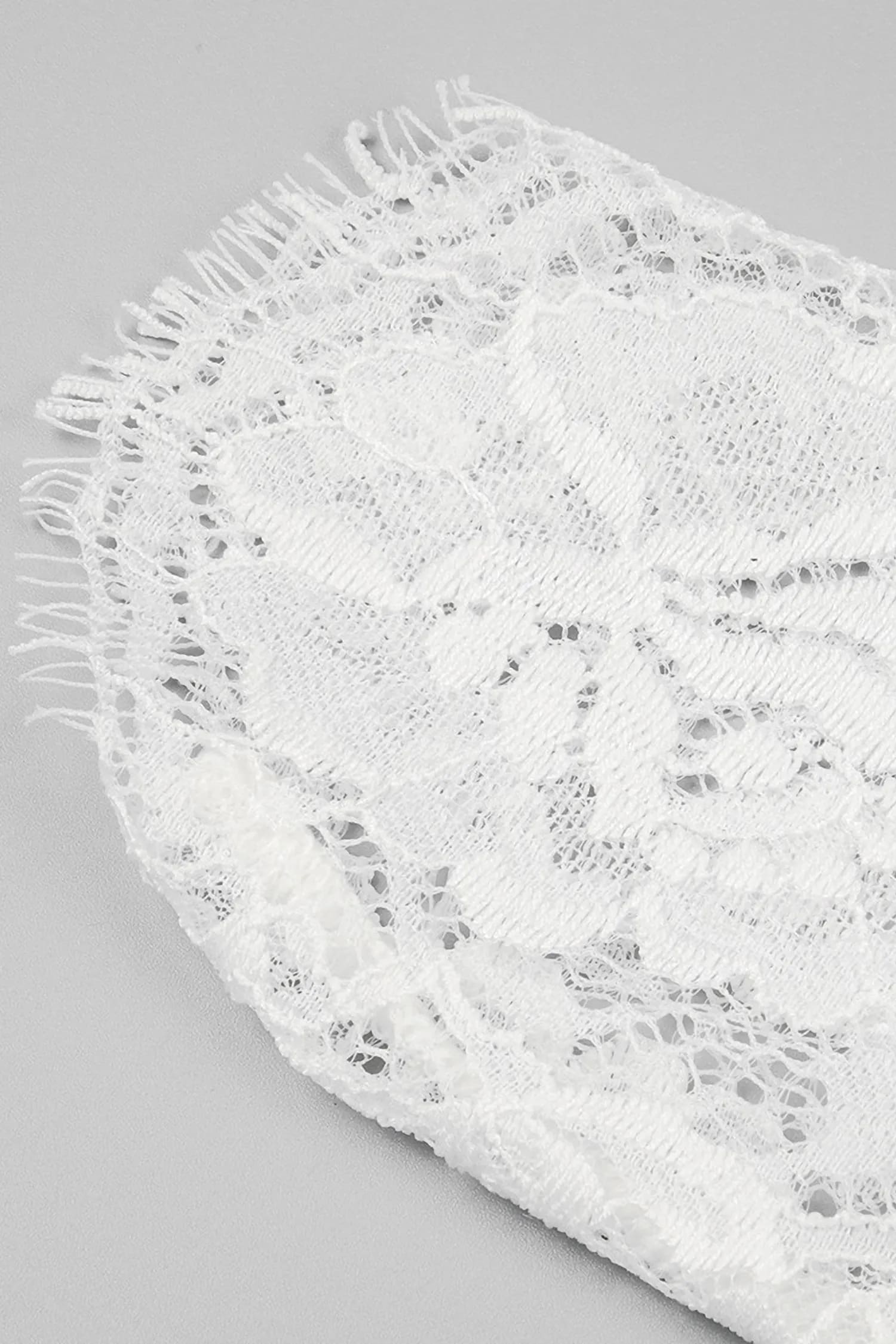 White Lace Long Sleeve Midi Dress