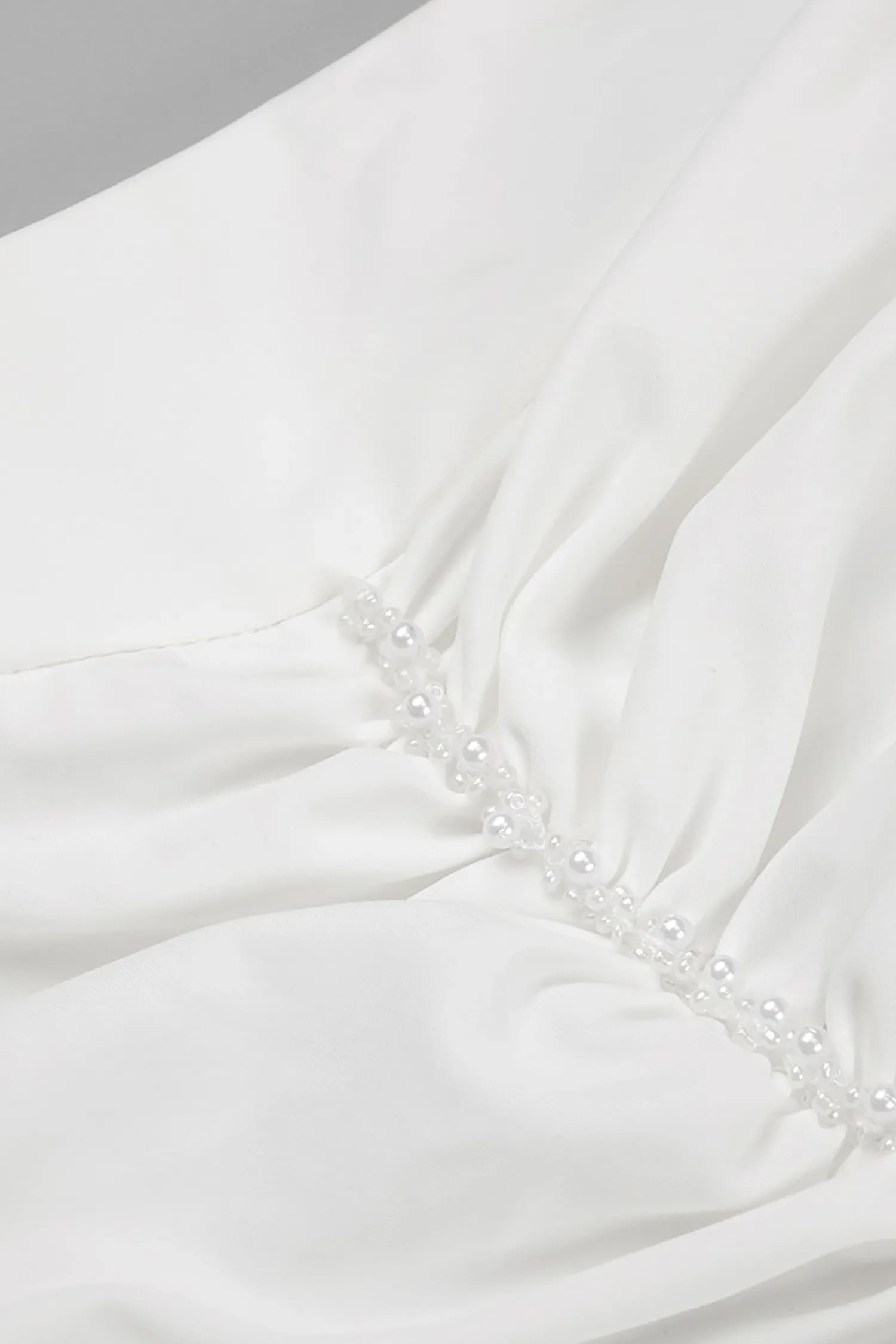 White One Shoulder Two Piece Mermaid Dress