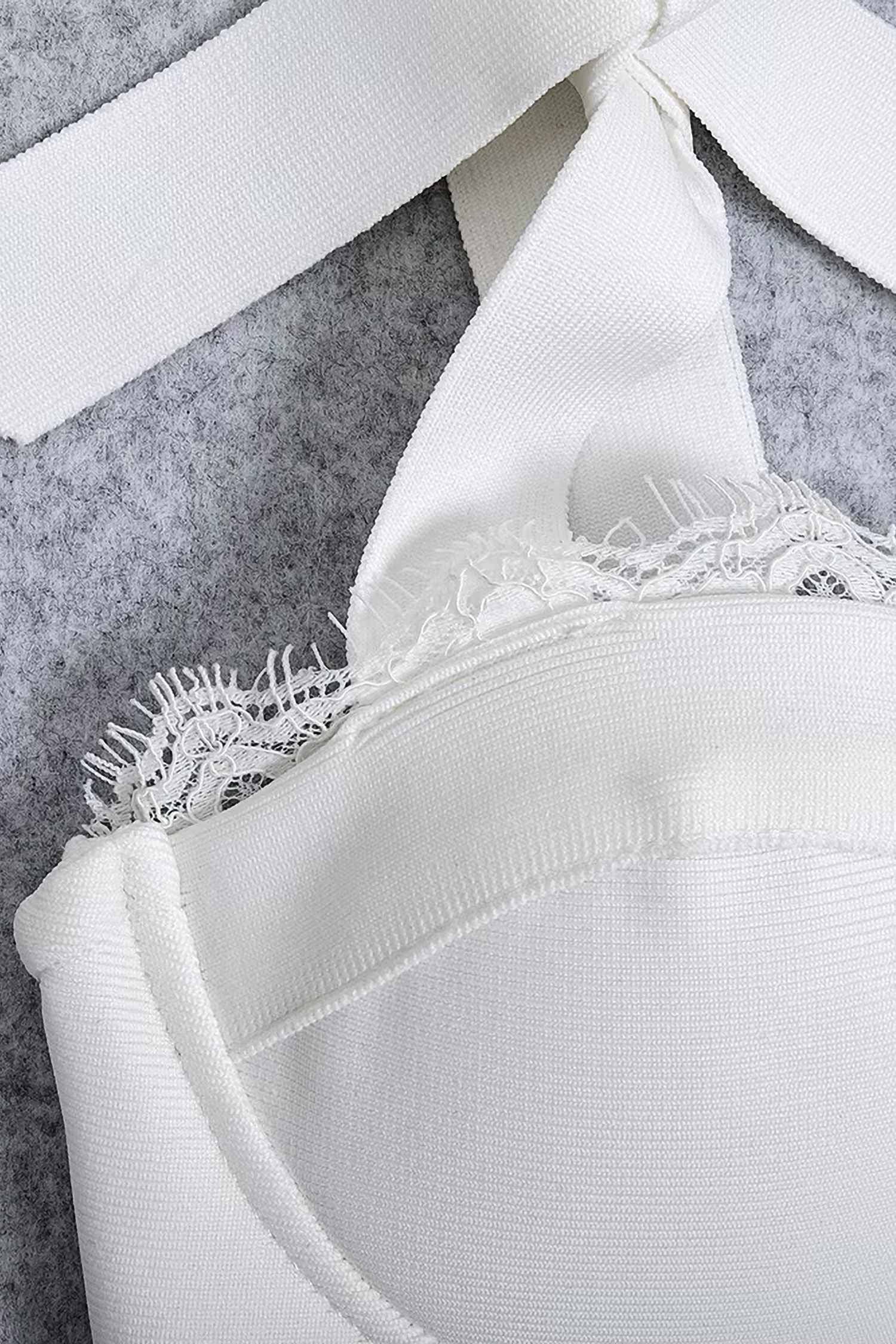 White Sleeveless Tight Boned Dress Dress