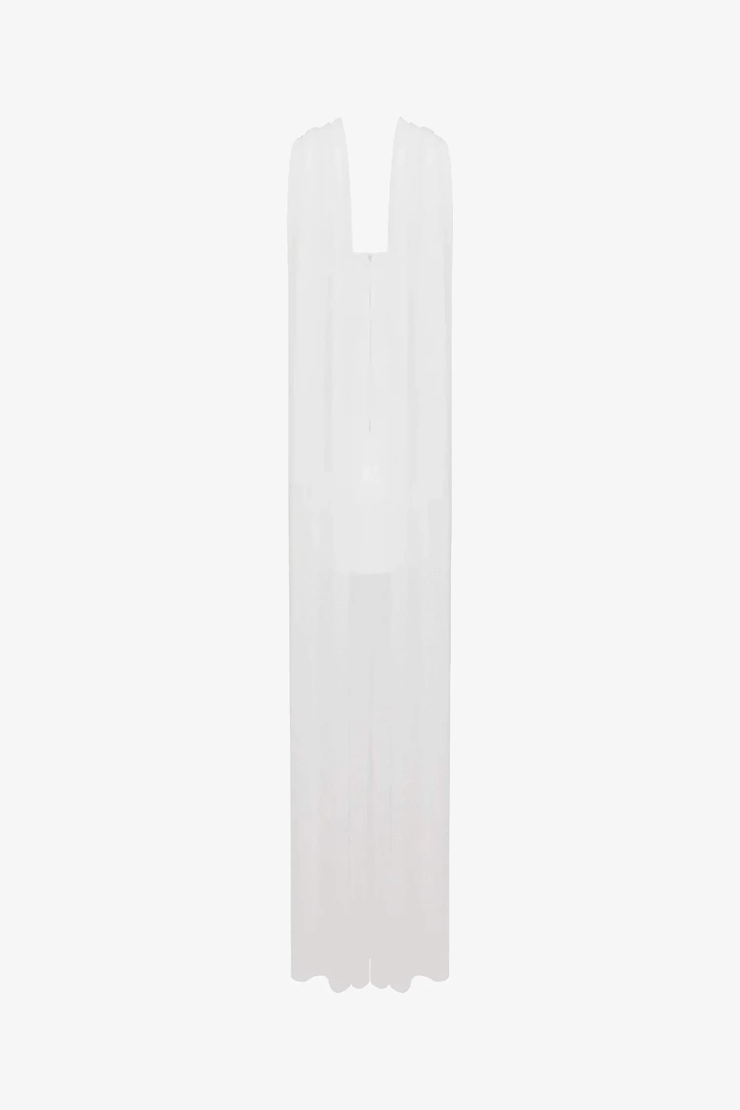 White Strapless Scarf Maxi Dress