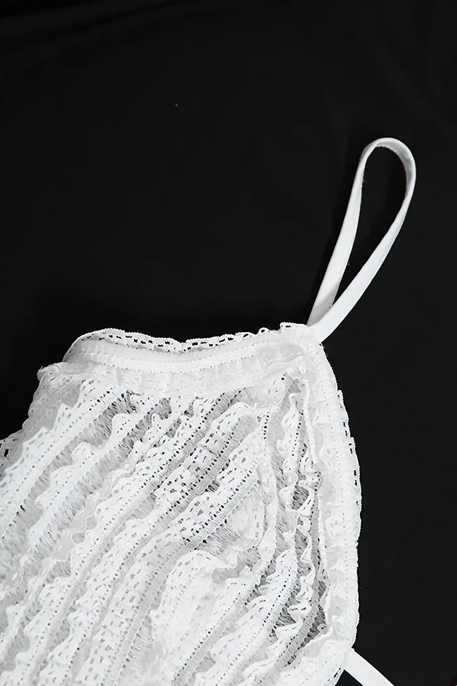 White Textured Lace Maxi Dress