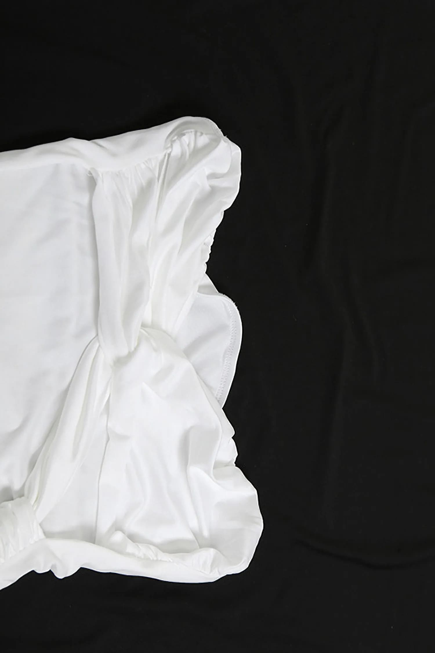 White Twist Front Strapless Mini Dress